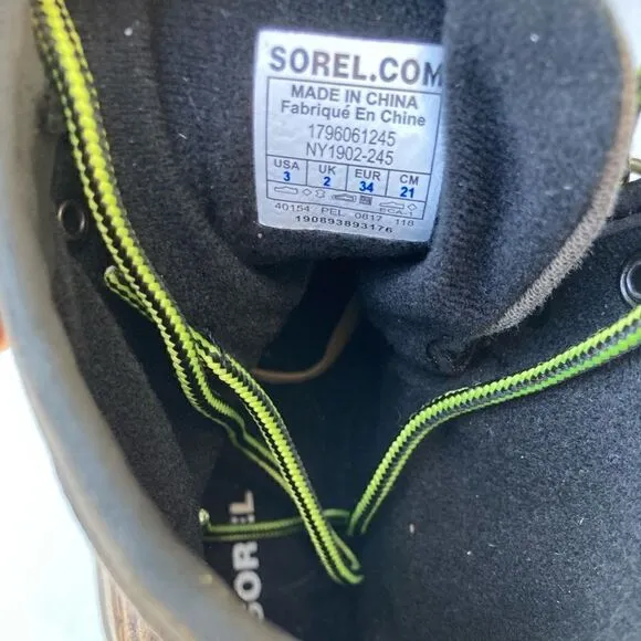 Sorel Cheyanne Waterproof Duck Boots Boys Size: 3