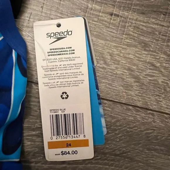 Speedo Girls Endurance   Plus size 24 Blue Competition Training Practice Racing