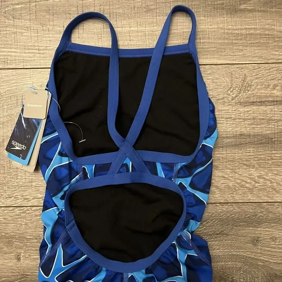 Speedo Girls Endurance   Plus size 24 Blue Competition Training Practice Racing