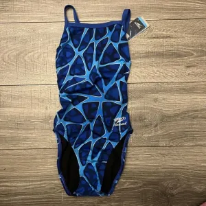 Speedo Girls Endurance   Plus size 24 Blue Competition Training Practice Racing