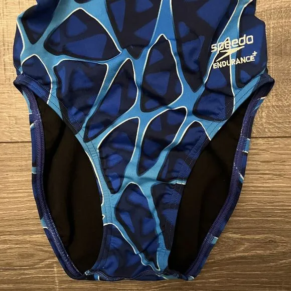 Speedo Girls Endurance   Plus size 24 Blue Competition Training Practice Racing