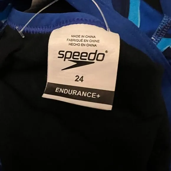 Speedo Girls Endurance   Plus size 24 Blue Competition Training Practice Racing
