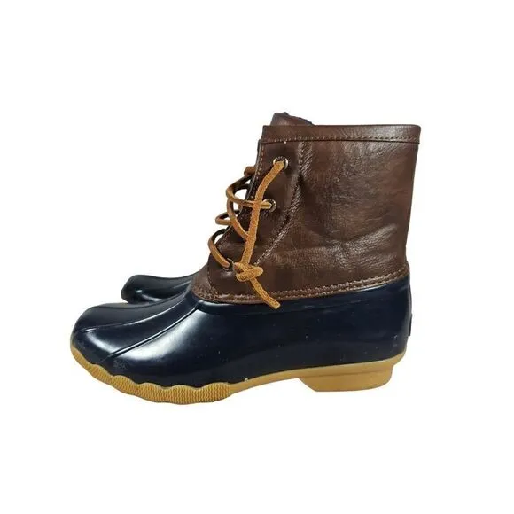 Sperry Saltwater Dock Waterproof Boots Girls Size 6