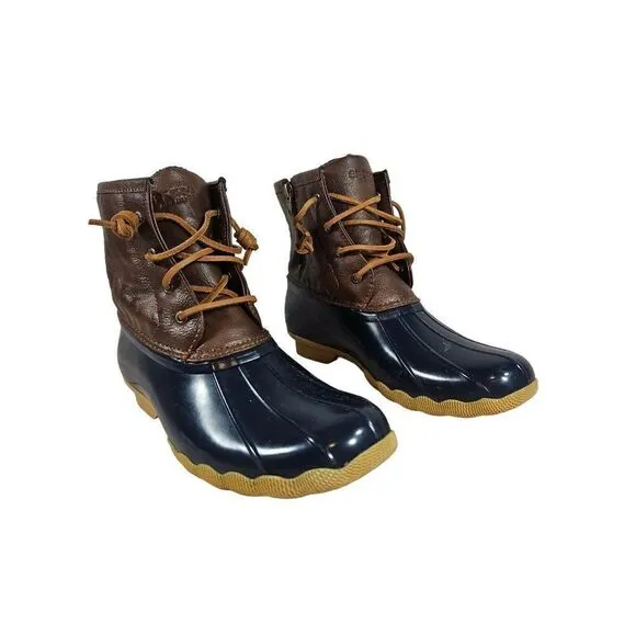 Sperry Saltwater Dock Waterproof Boots Girls Size 6