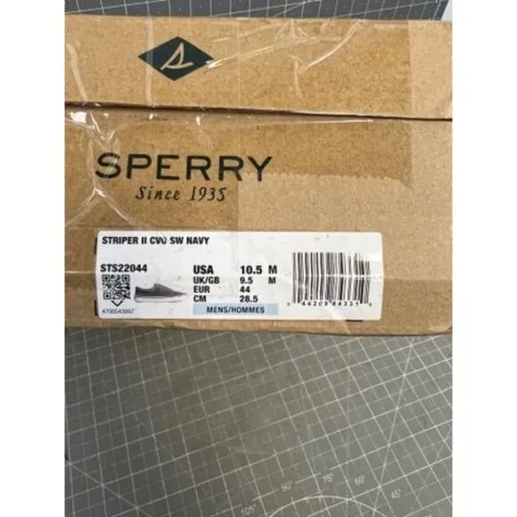 Sperry Striper II CVO SW Navy Canvas Men's Sneakers Size 10.5 M NEW~~