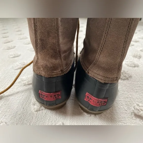 Sperry Top-Sider Faux Fur Duck Boots Waterproof Gorpcore Spring Rain Boots