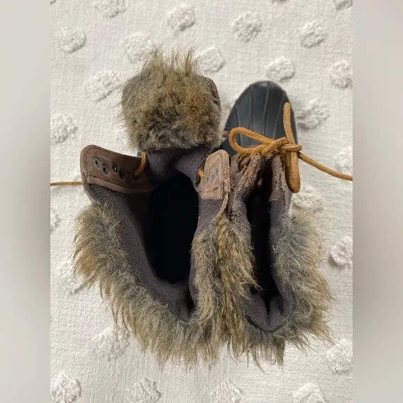 Sperry Top-Sider Faux Fur Duck Boots Waterproof Gorpcore Spring Rain Boots