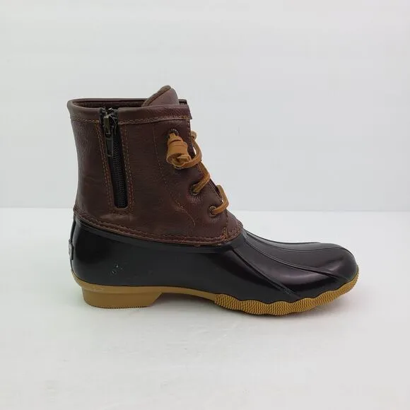 Sperry Top Sider Saltwater Youth Size 2Y Brown Leather Waterproof Duck Boots