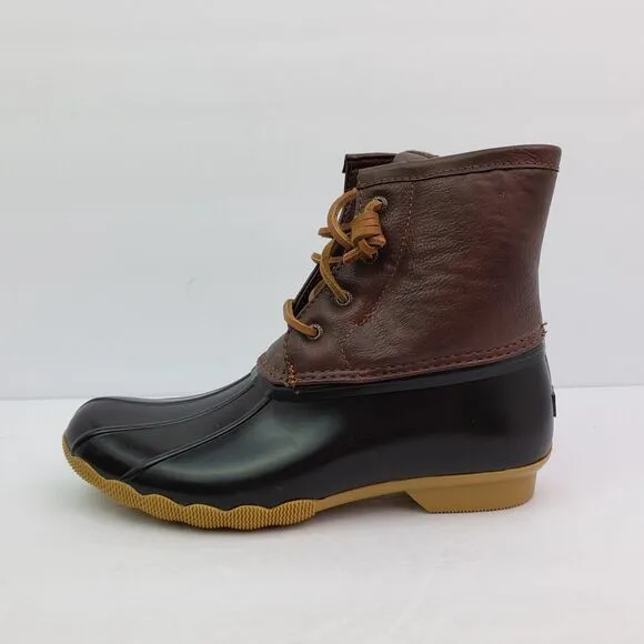 Sperry Top Sider Saltwater Youth Size 2Y Brown Leather Waterproof Duck Boots