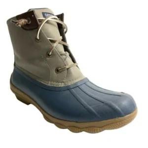 Sperry Waterproof Rubber Leather Duck Boots Blue Gray 7M