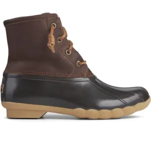 SPERRY WOMEN'S SALTWATER BOOTS, TAN/DK BROWN, 7.5