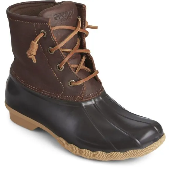 SPERRY WOMEN'S SALTWATER BOOTS, TAN/DK BROWN, 7.5
