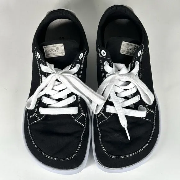 Splay Freestyle Black Canvas Barefoot Minimalist Shoes Men Size 10 Women 12