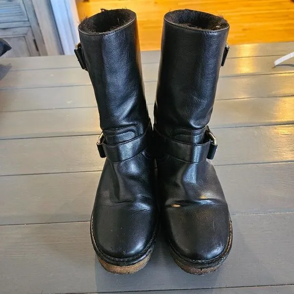Stella McCartney Women's Black Rare Winter Leather Boots Size 36