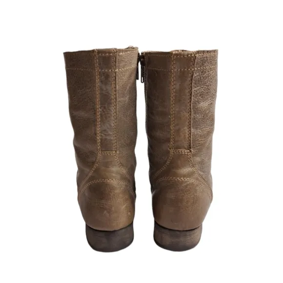 Steve‎ Madden Women's Leather Troopa Combat Boots Grey 8 M