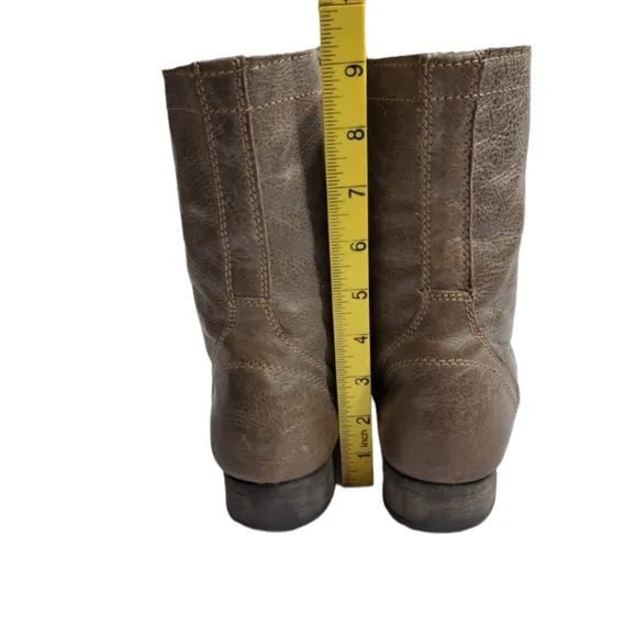Steve‎ Madden Women's Leather Troopa Combat Boots Grey 8 M