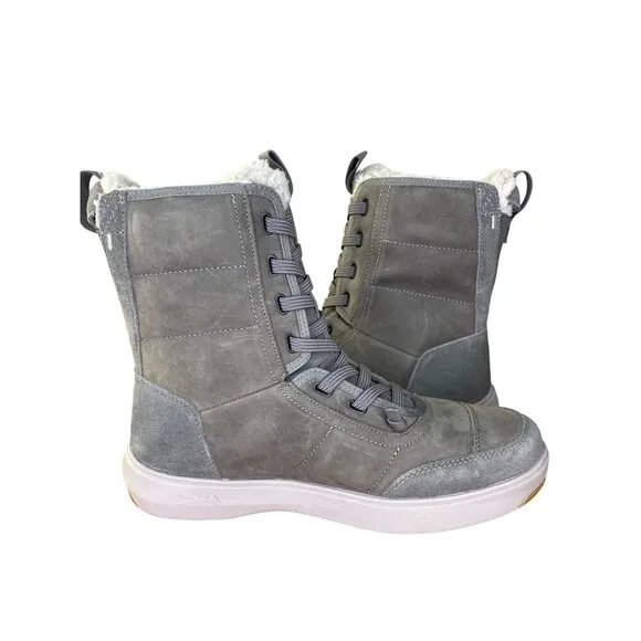 Stio Colter Waterproof Tall Insulated Boots Mens Size 8 Castle Rock Grey suede