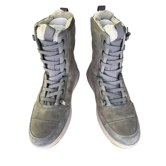 Stio Colter Waterproof Tall Insulated Boots Mens Size 8 Castle Rock Grey suede