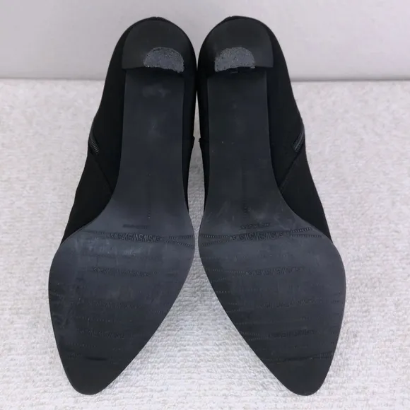 Stuart Weitzman Heeled Black Waterproof Leather &amp; Gore-Tx Ankle Booties US 10