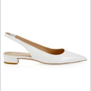 Stuart Weitzman White Slingback Women's Shoes