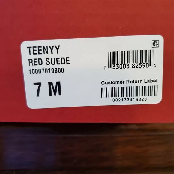 Style &amp; Co RED Suede Teenyy Pull On Ankle Boots Size 7M