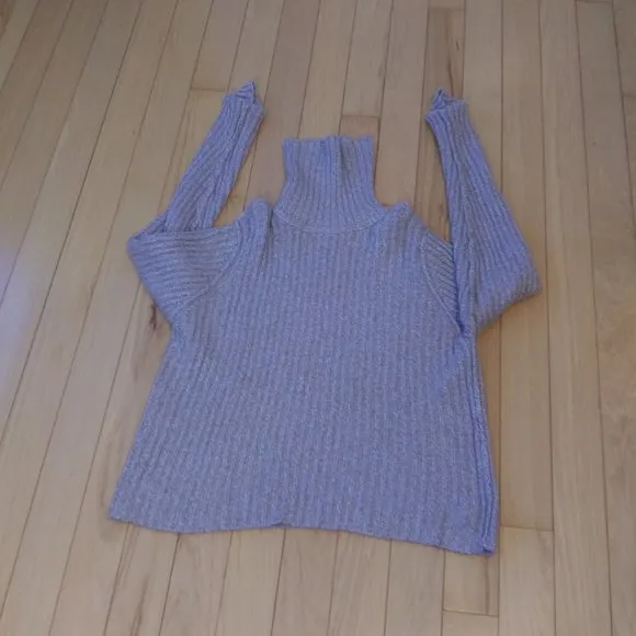 Sundance Turtleneck cotton angora blend ribbed Sweater soft cozy neutral color