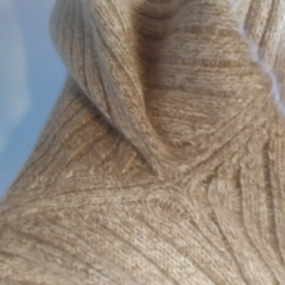 Sundance Turtleneck cotton angora blend ribbed Sweater soft cozy neutral color