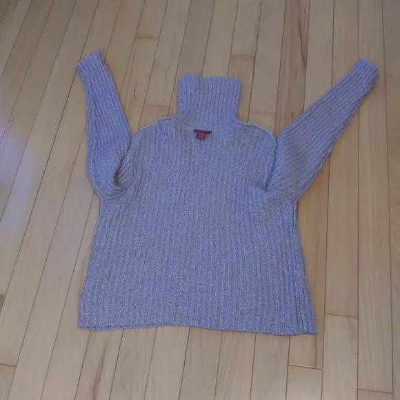 Sundance Turtleneck cotton angora blend ribbed Sweater soft cozy neutral color