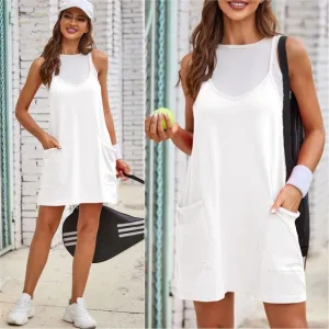 Sunny Day Cami Dress and Shorts Set - White