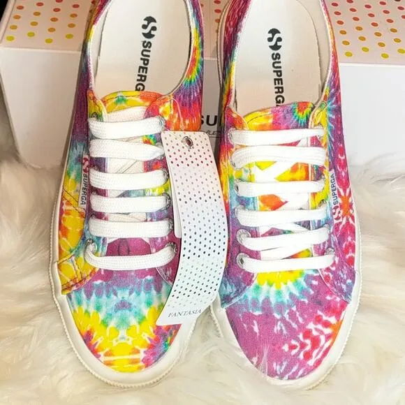 Superga NEW Tie-Dye Canvas Sneakers 2750 Size 8