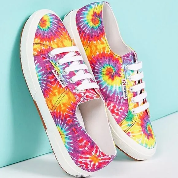 Superga NEW Tie-Dye Canvas Sneakers 2750 Size 8