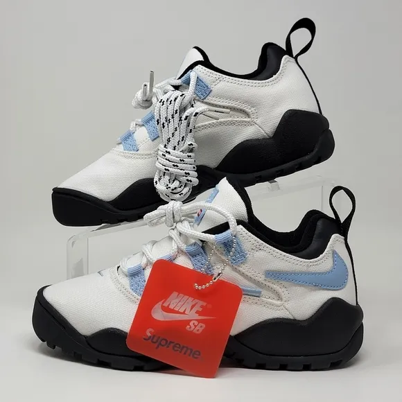 Supreme x Nike Air Darwin Low SB Sail FQ3000 100 Sneakers Shoes Men's Size 4 New