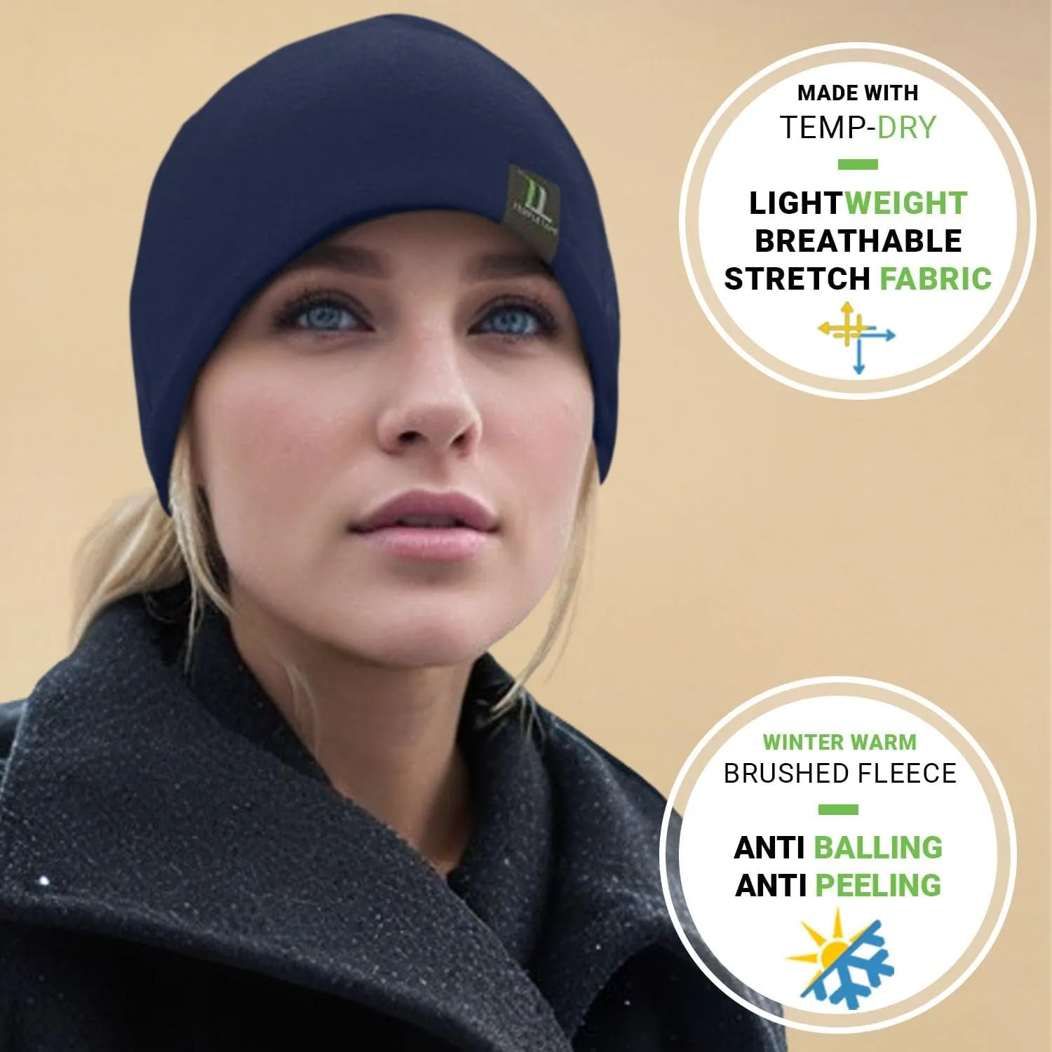 Tactical Fleece Watch Cap Beanie – Skull Cap Fleece Hat - Mens & Women