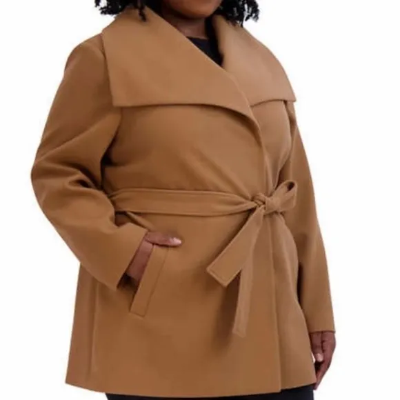 🔥Tahari Ella Double Face Wrap Coat - NWT🔥