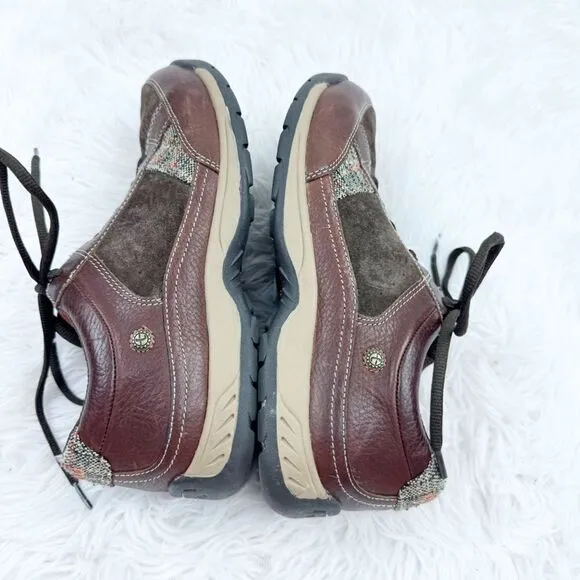 Taos Joyce Patchwork Driving Lace Up Oxford Suede Leather Shoes