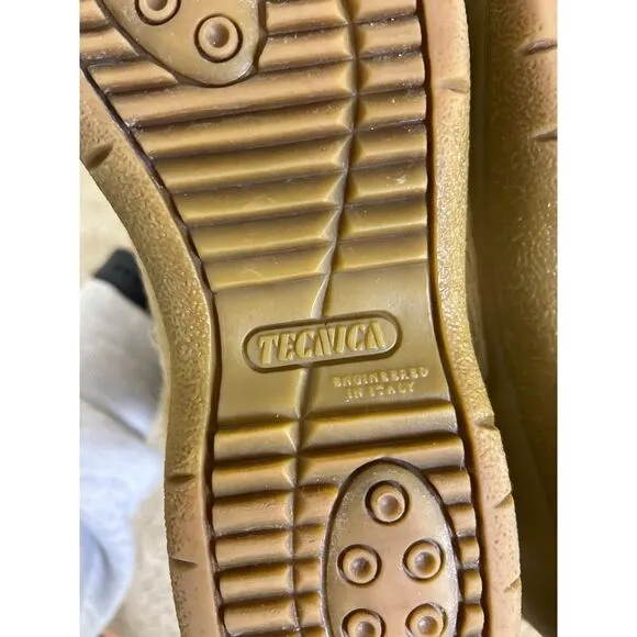 Tecnica Alaska Winter Boots Women 8 Insulated Cowhide Rabbit fur Suede Ski Tan