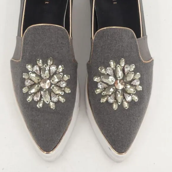 Ted Baker‎ Rhinestone Sneakers Gray Women's 40 9.5