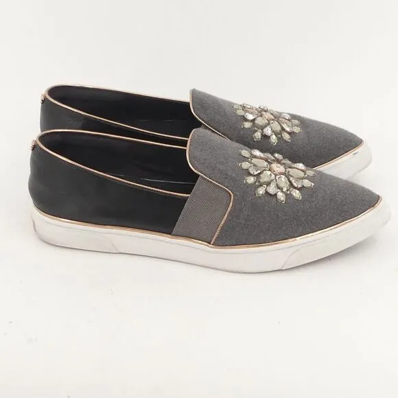 Ted Baker‎ Rhinestone Sneakers Gray Women's 40 9.5