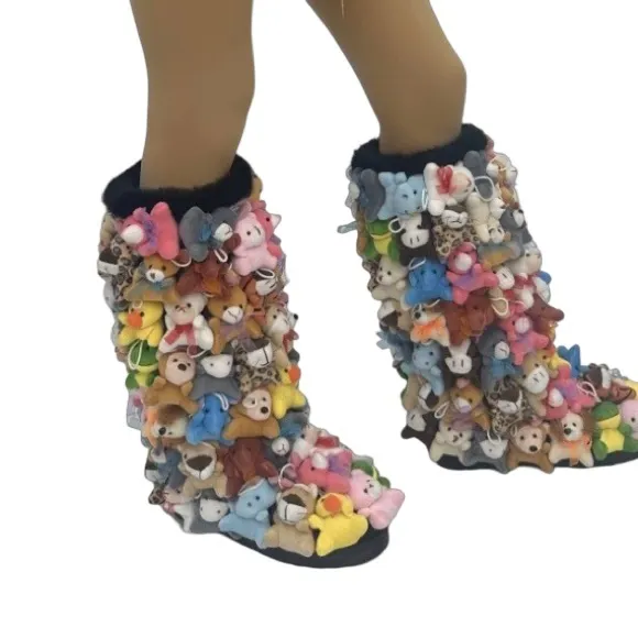 Teddy Bear Plush Winter Boots