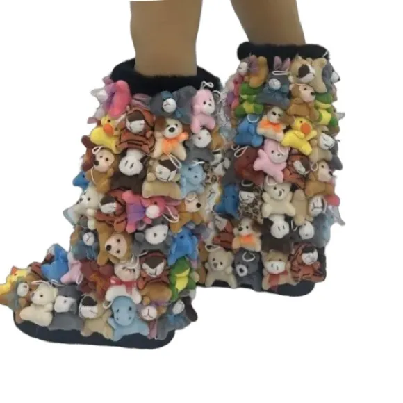 Teddy Bear Plush Winter Boots