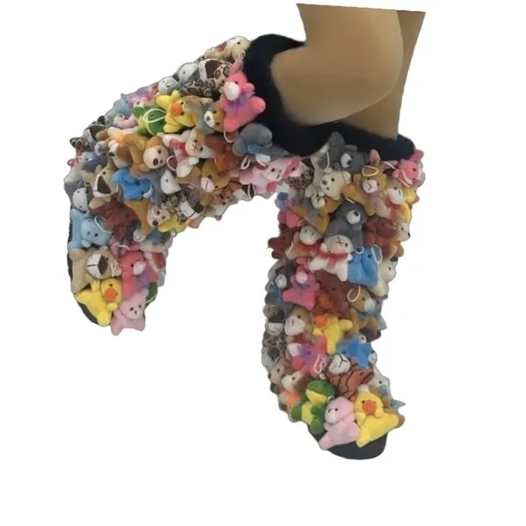 Teddy Bear Plush Winter Boots