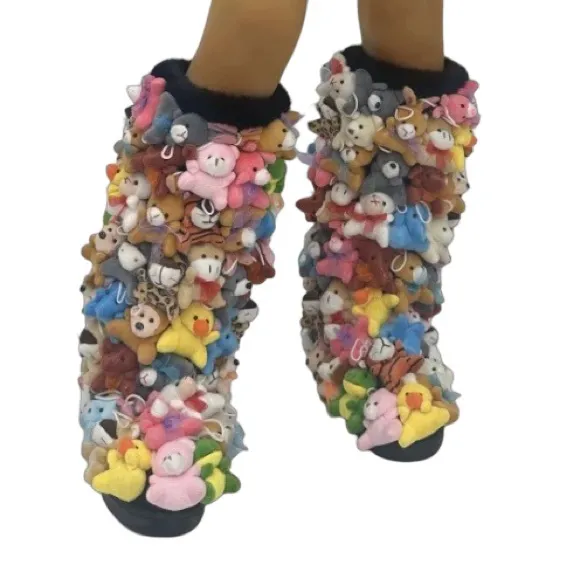 Teddy Bear Plush Winter Boots