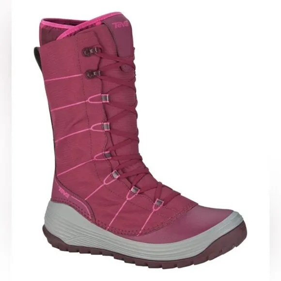 Teva Womens Jordanelle Winter Boots Women's US6 Pink waterproof removable liner