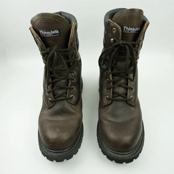 Texas Steer Steel Toe Work Boots Mens 9 EEE Thinsulate Insulated Lace Up