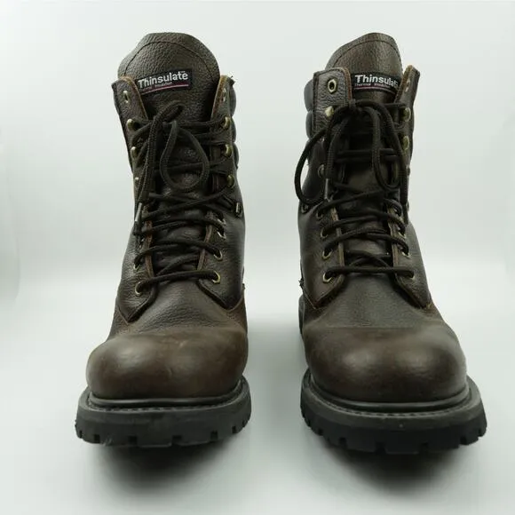 Texas Steer Steel Toe Work Boots Mens 9 EEE Thinsulate Insulated Lace Up