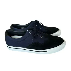 The Kooples Baskets Basses Canvas Leather Oxford Sneakers Shoes Size 41 EU