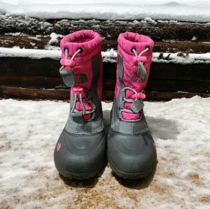 The North Face Alpenglow II Winter Ski Snow Boots Grey/Pink Toddler Size 11