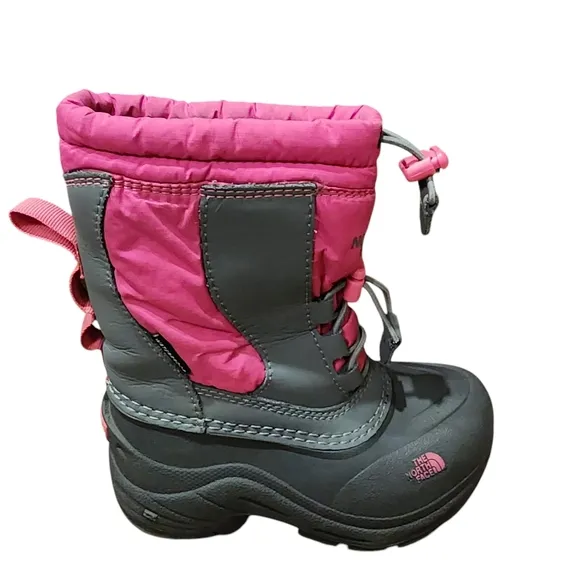 The North Face Alpenglow II Winter Ski Snow Boots Grey/Pink Toddler Size 11