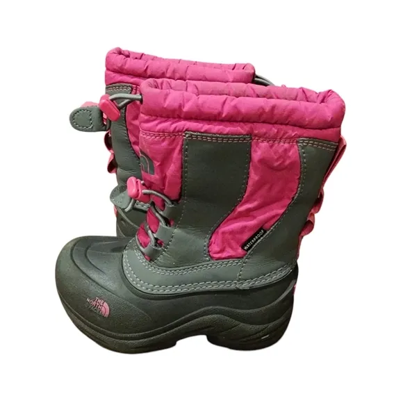 The North Face Alpenglow II Winter Ski Snow Boots Grey/Pink Toddler Size 11