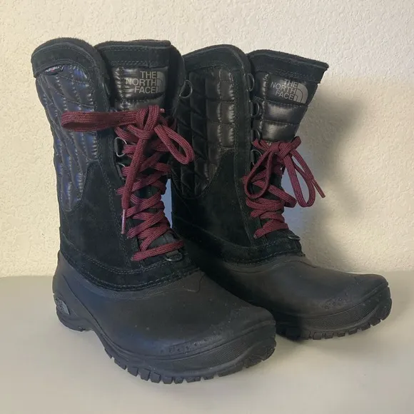 The North Face Black Thermoball Utility Mid Winter Waterproof Boots